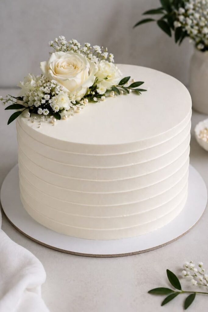 A Simple Wedding Cake
