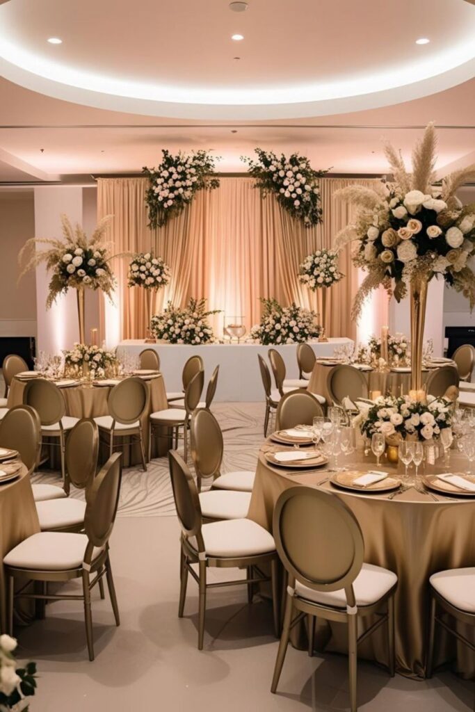 Champagne, Ivory, And Sand Wedding Color Combination