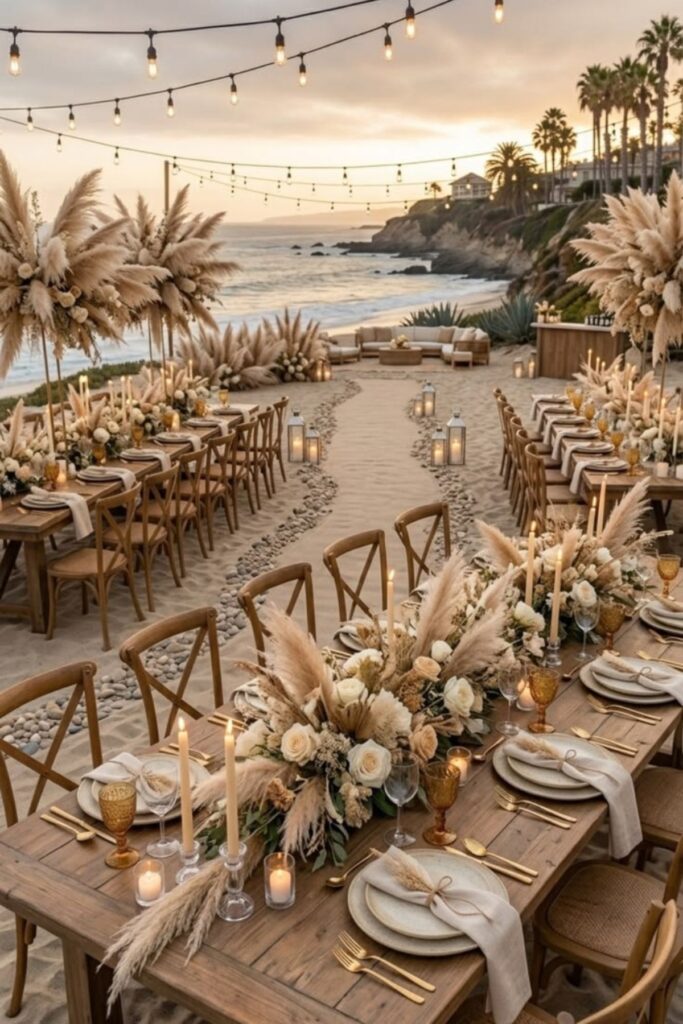 Champagne Sunset Beach Wedding