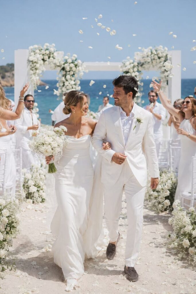 Classic White Beach Wedding