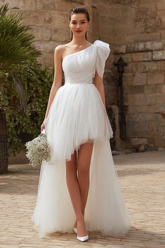High-Low Bridal Dress