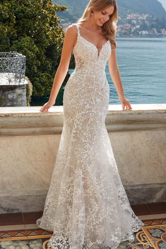 Lace Slip Wedding Dress