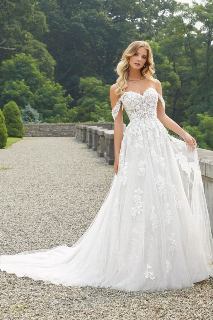 Lace Wedding Dress With A Sweetheart Neckline