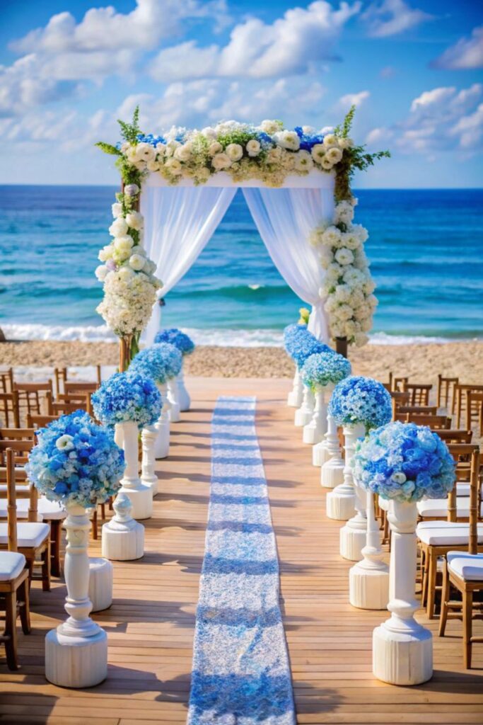 Mediterranean Blue Beach Wedding