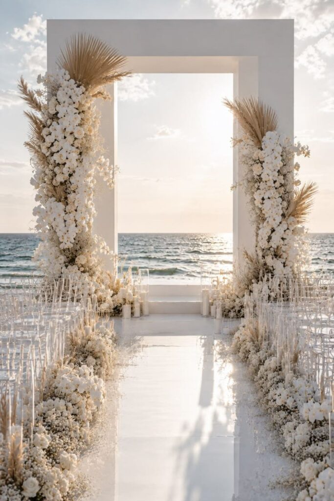 Modern Coastal Minimalism Beach Wedding Theme