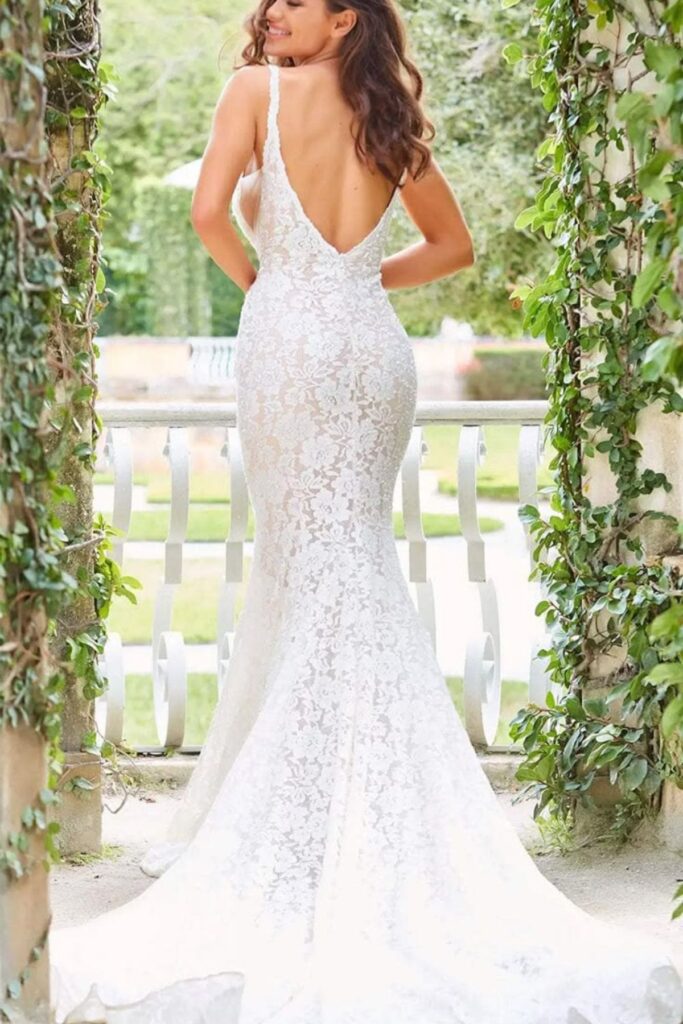 Open-Back Lace Gown