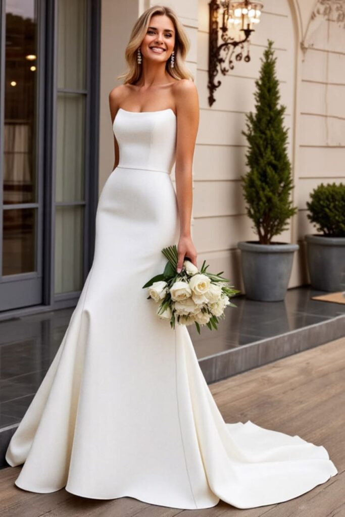 Sleek Minimalist Wedding Gown