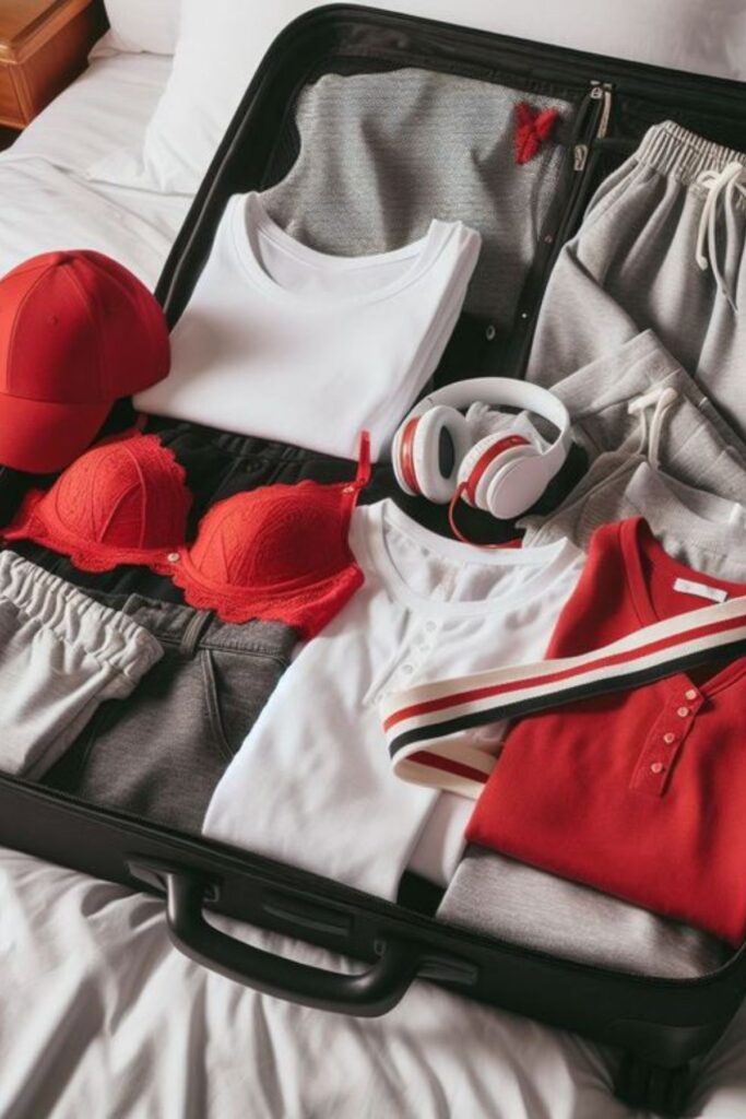 Undergarments And Sleepwear in a traveling bag