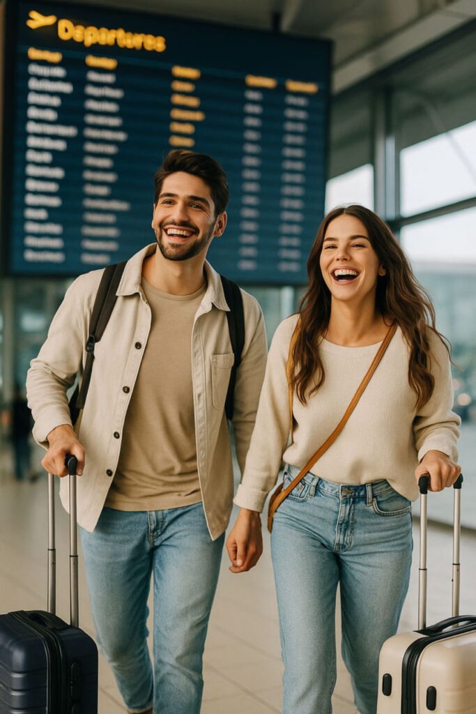 a couple travelling