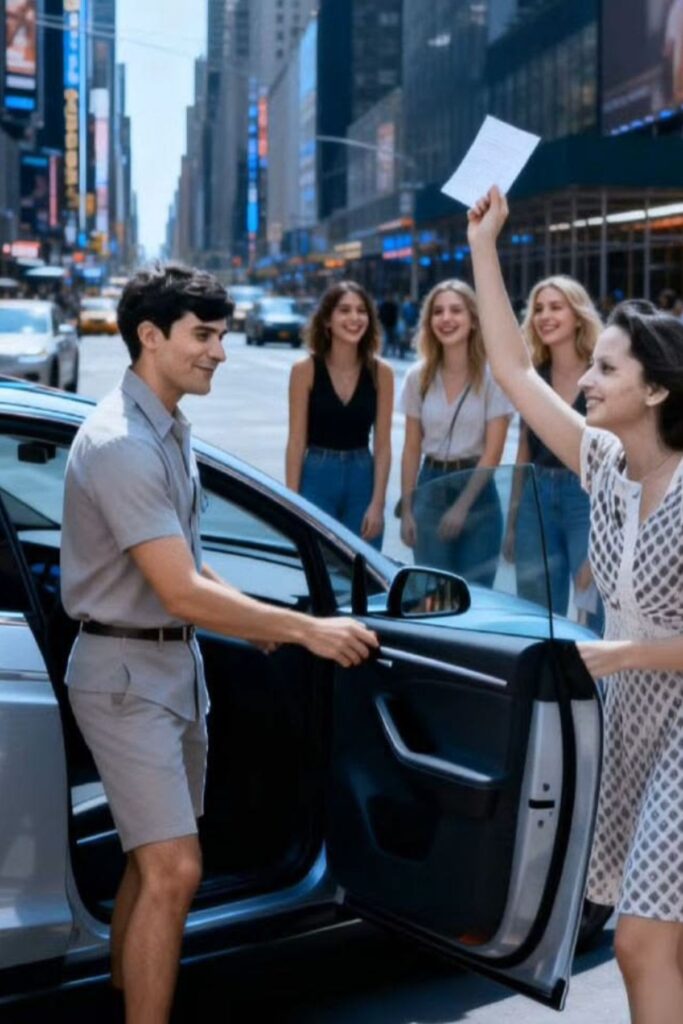 people in a car