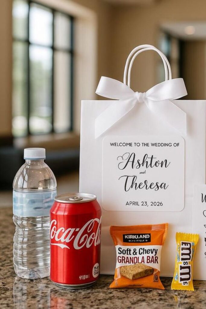 wedding welcome bag containing Hydration Bundle