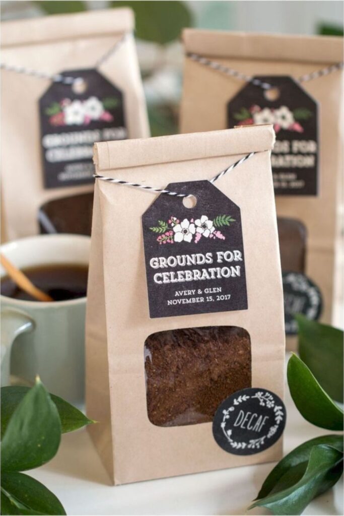 wedding welcome bag containing Local Coffee Or Tea