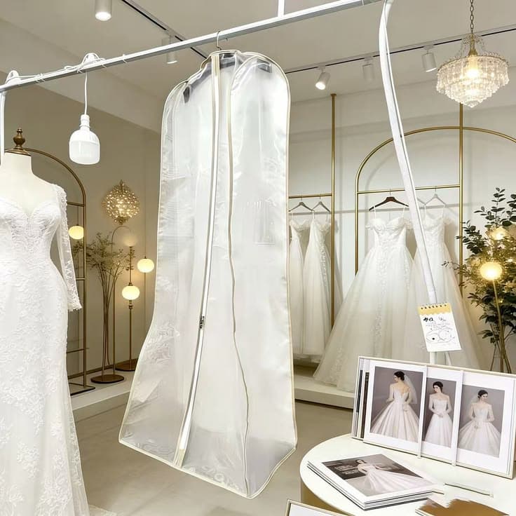 Wedding attire being packed carefully, a critical step before travel on a destination wedding planning checklist.