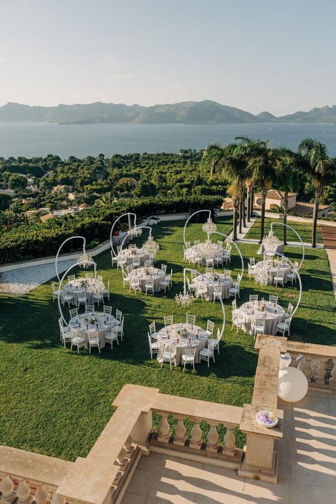 Villa Venue overlooking the Mediterranean Sea at Mallorca Spain