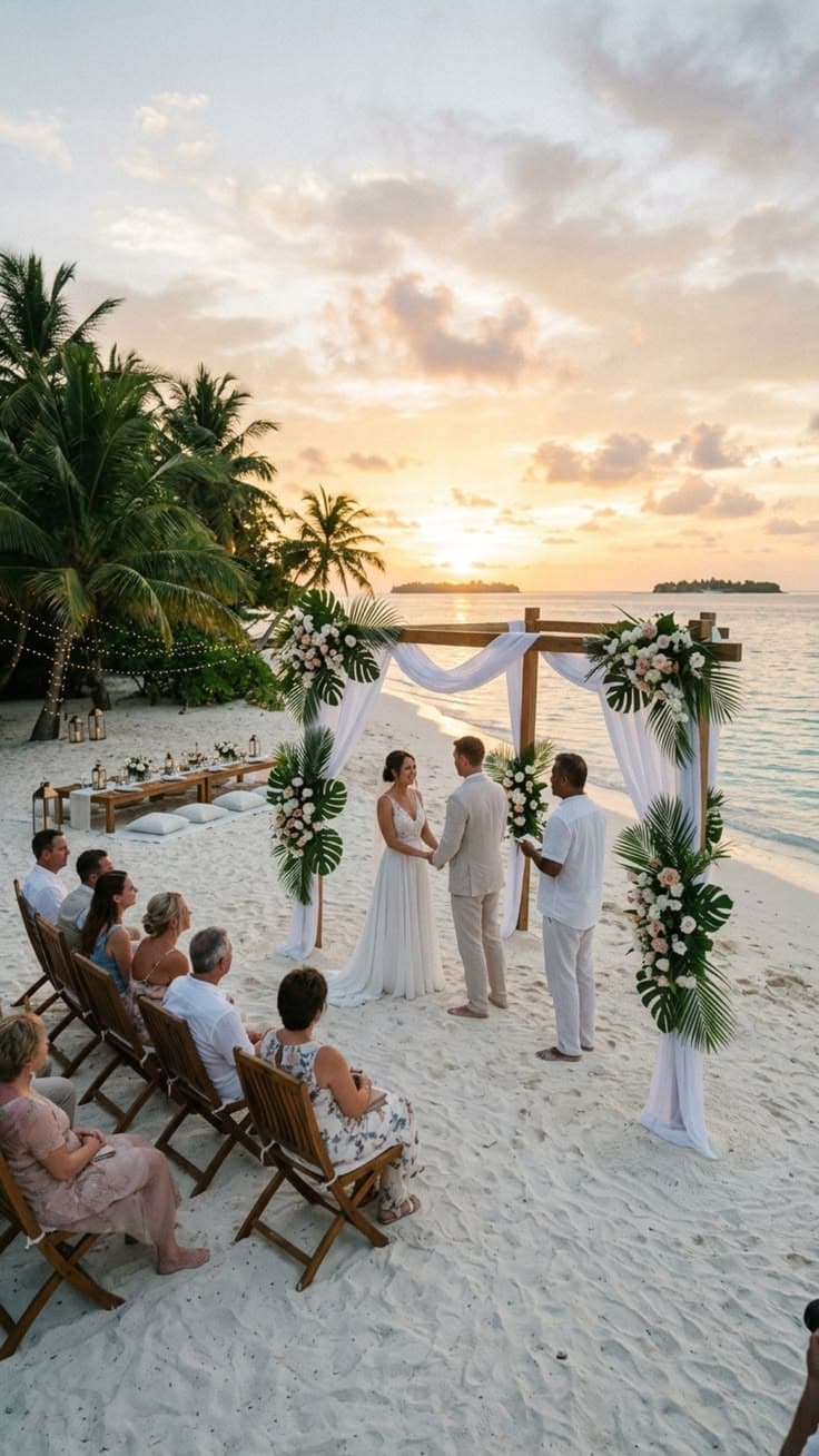 Cliffside ceremony overlooking the ocean, one of the top dream destination wedding locations.