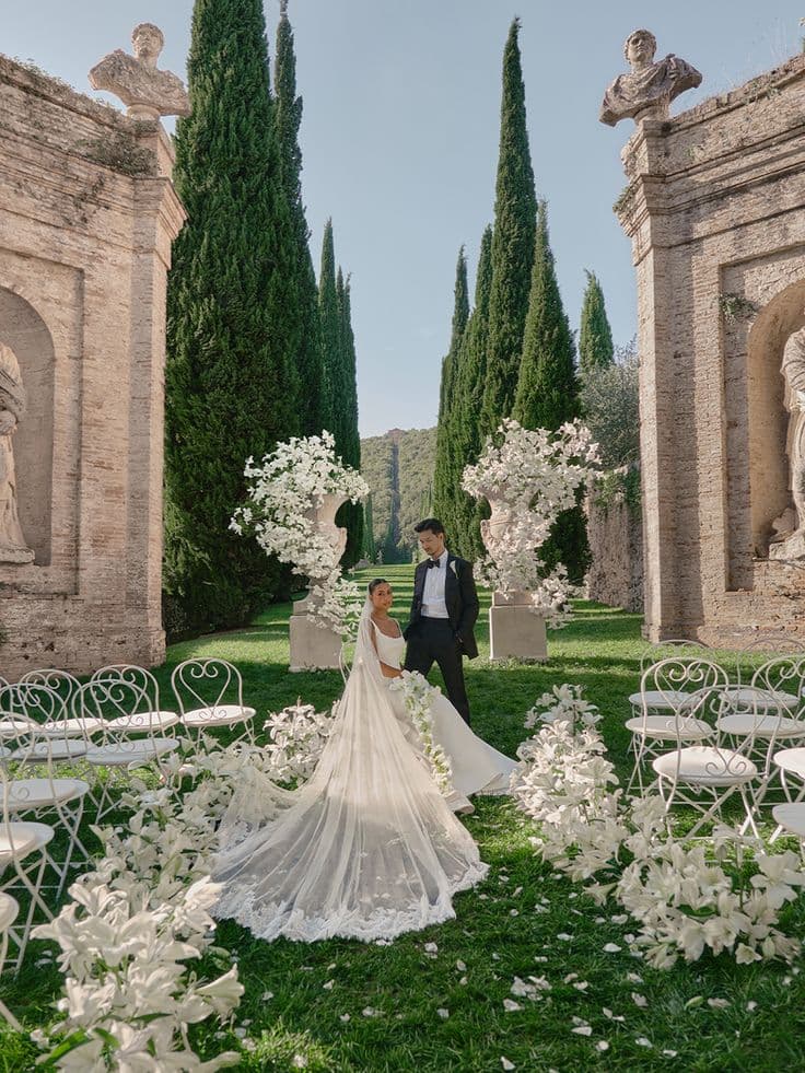 Vineyard estate dinner in Tuscany, a beloved dream destination wedding location for multi-day celebrations.