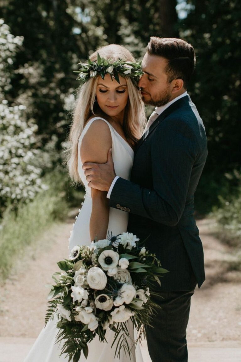 a sad wedding couple