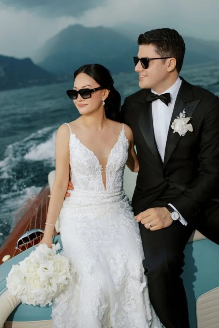 a couple wedding in Lake Como